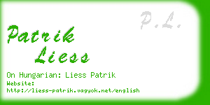 patrik liess business card